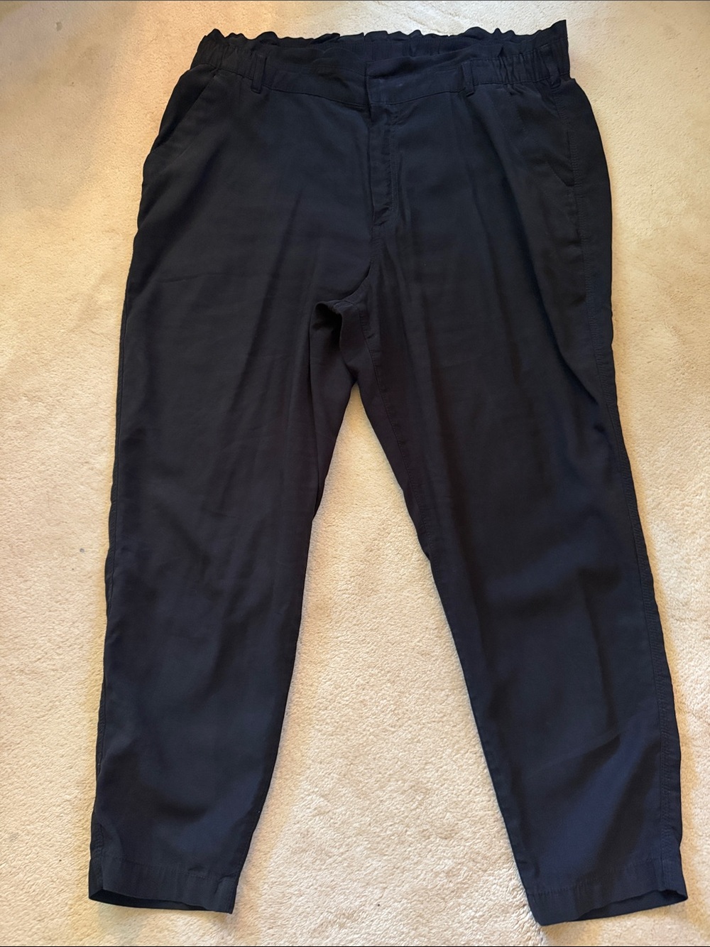 Ladies Old Navy Black Elastic Waist Casual Pants Size XL